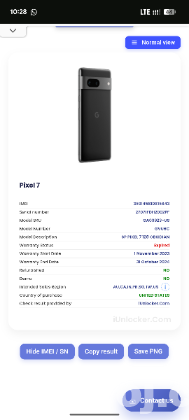 Google Pixel 7 USA variant 128 gb